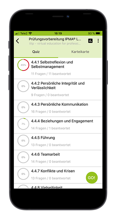 IPMA® Level D Prüfungstraining App